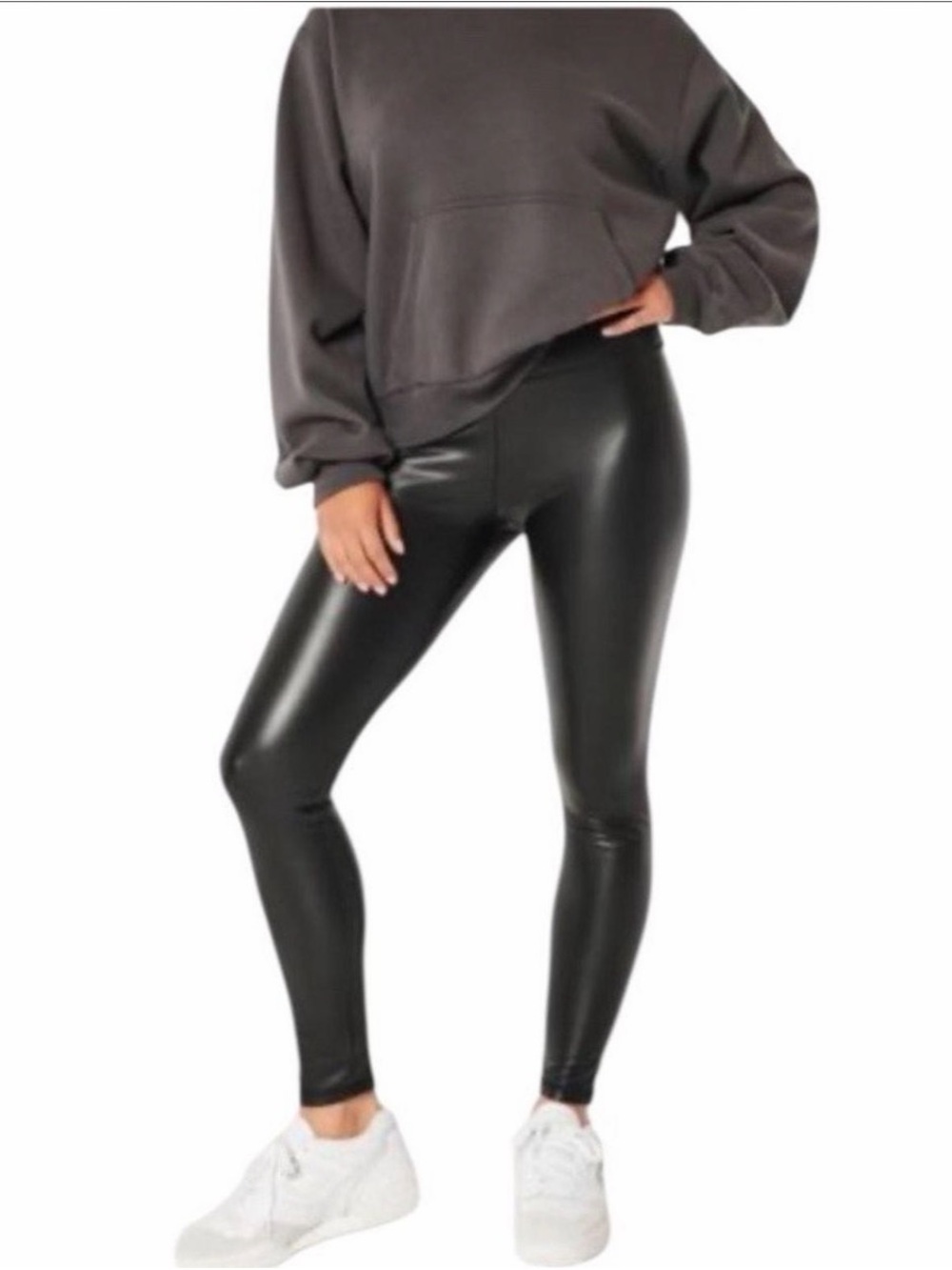 Hollister Ultra High-Rise Faux Leather Fleece Lined Leggings